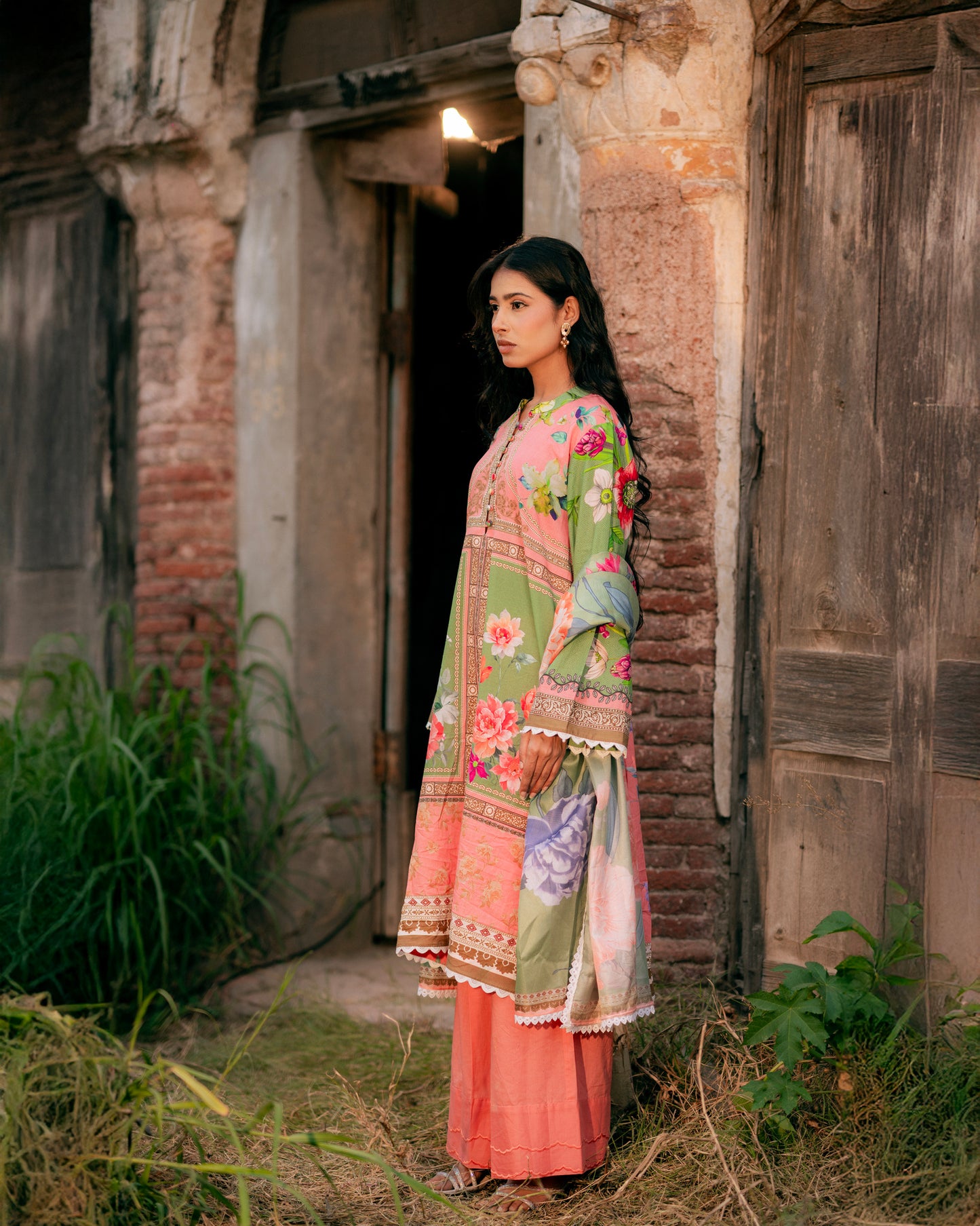 Pastel Floral Shalwar Kameez