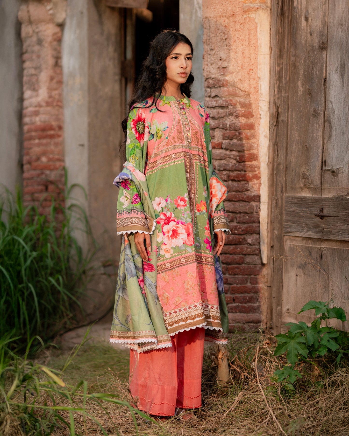 Pastel Floral Shalwar Kameez