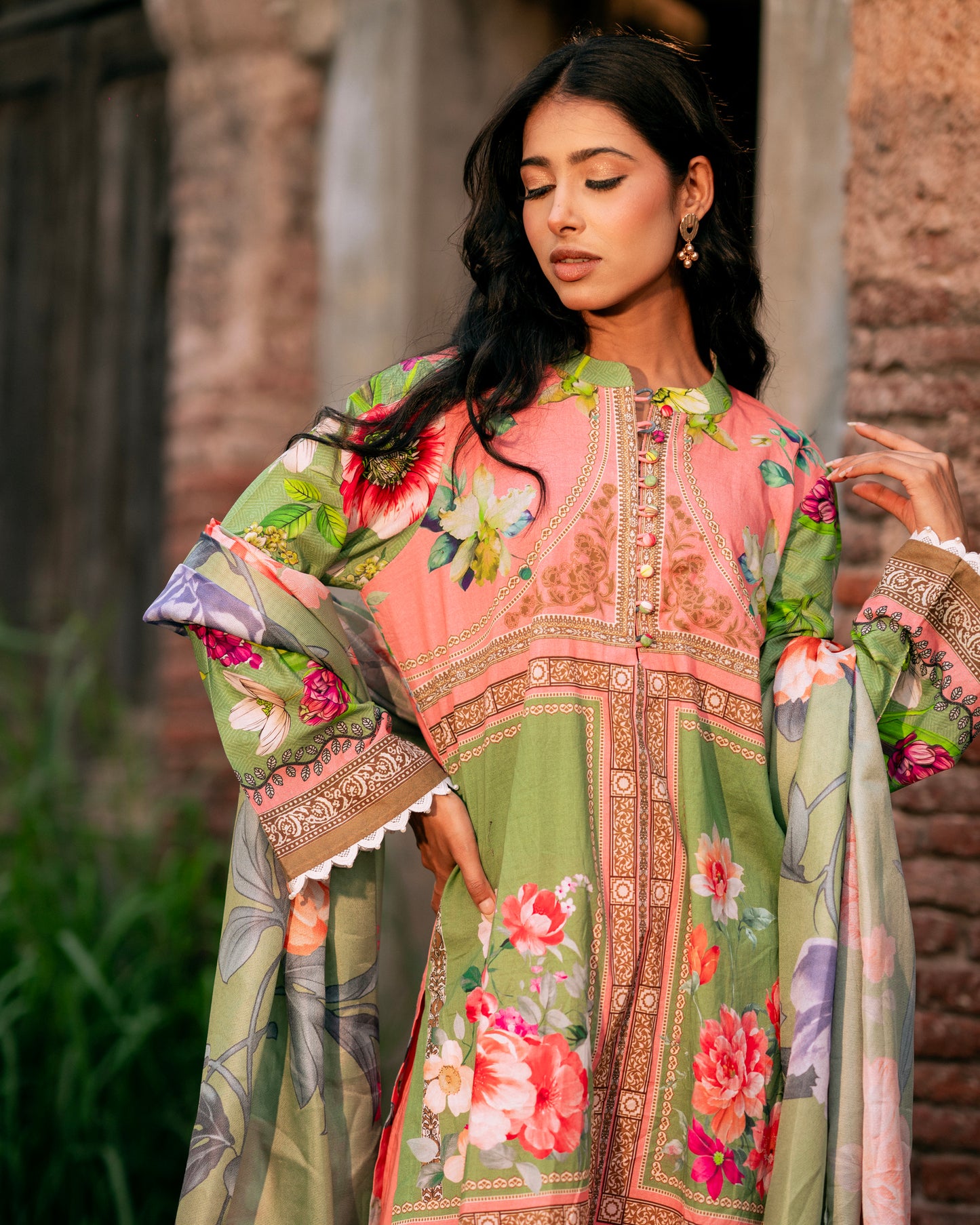 Pastel Floral Shalwar Kameez